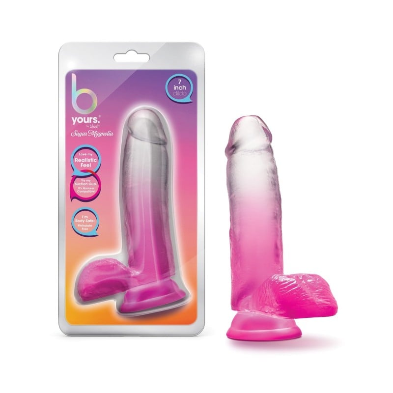 Blush B Yours 7" Sugar Magnolia Dildo - Fuchsia Blush B Yours 7" Sugar Magnolia Dildo - Fuchsia