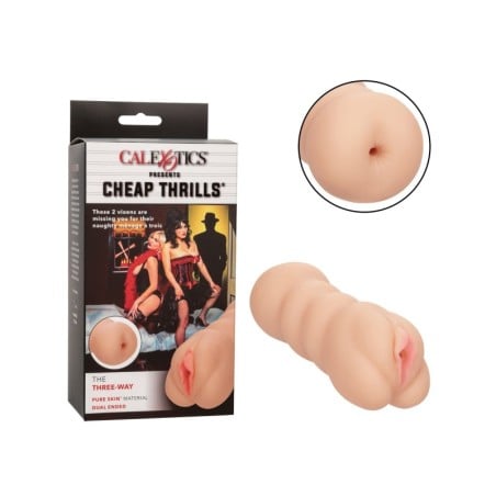 Cheap Thrills The Three-Way Dual Ended Masturbator - Ivory