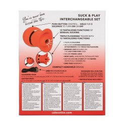 French Kiss Suck & Play Interchangeable Set - Red