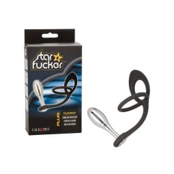 Star Fucker Teardrop Gem Plug w/Silicone Enhancer - Black