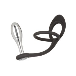 Star Fucker Teardrop Gem Plug w/Silicone Enhancer - Black