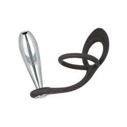 Star Fucker Glider Gem Plug w/Silicone Enhancer - Black