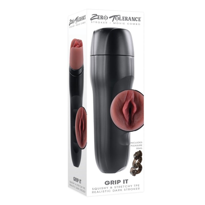 Zero Tolerance Grip It Vaginal Stroker - Dark Zero Tolerance Grip It Vaginal Stroker - Dark