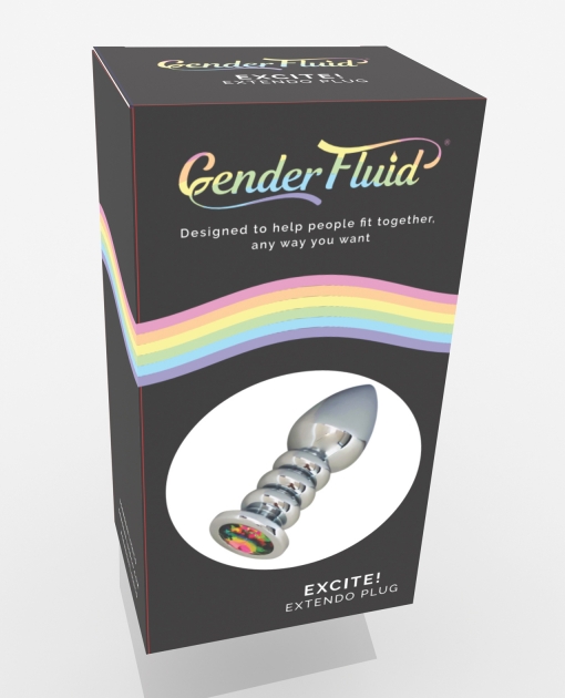 Gender Fluid Excite! Extendo Plug - Silver by Thank me now inc. | Cupid ...