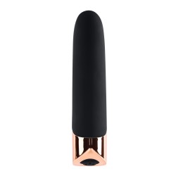 Gender X The Gold Standard Rechargeable Silicone Bullet - Black/Rose Gold