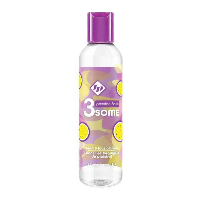 ID 3some 3 in 1 Lubricant - 4 oz Passion Fruit ID 3some 3 in 1 Lubricant - 4 oz Passion Fruit