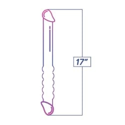 Shades Jelly TPR Gradient Double Dong - Blue/Violet