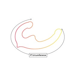 Shades Jelly TPR Gradient Strapless Strap On - Pink/Yellow