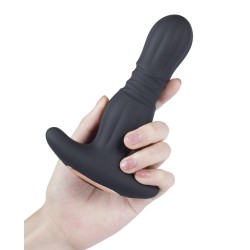 Agas Thrusting Butt Plug w/ Remote Control - Black