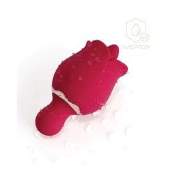 Sylvia Tongue Licking Rose Vibrator - Red