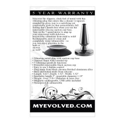 Evolved Beginner Vibrating Rechargeable Metal Plug - Black