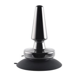 Evolved Beginner Vibrating Rechargeable Metal Plug - Black