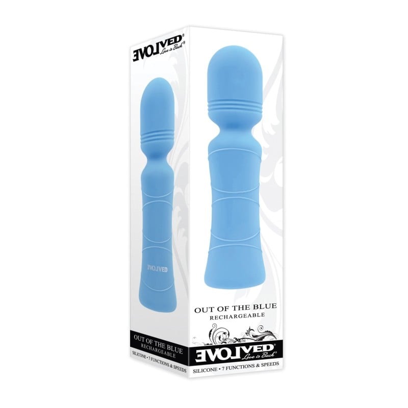 Evolved Out of The Blue Vibrating Mini Wand - Blue Evolved Out of The Blue Vibrating Mini Wand - Blue