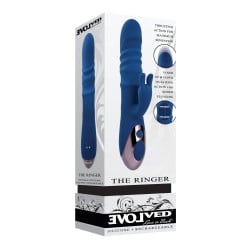 Evolved The Ringer Rechargeable Thrusting Rabbit - Blue