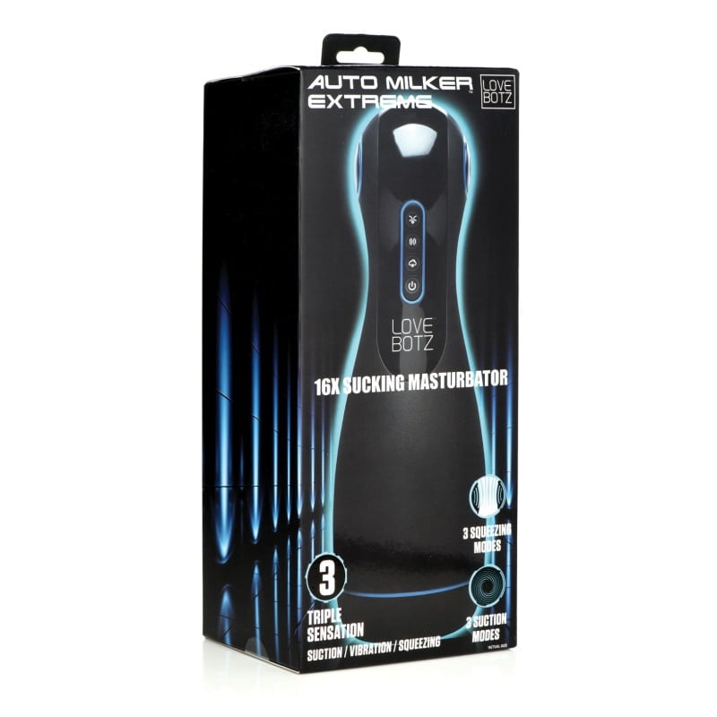 LoveBotz Auto Milker Extreme 16x Sucking Masturbator - Black LoveBotz Auto Milker Extreme 16x Sucking Masturbator - Black