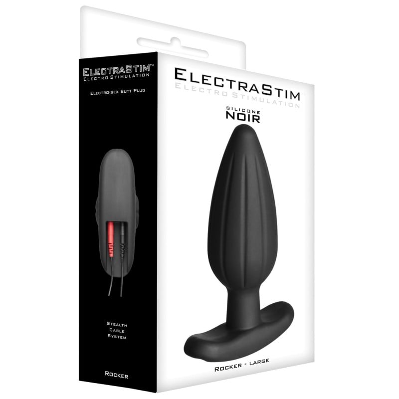 ElectraStim Silicone Noir Rocker Butt Plug - Large ElectraStim Silicone Noir Rocker Butt Plug - Large