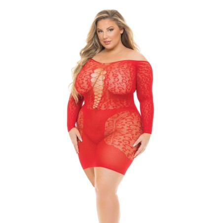 Pink Lipstick Animal Inside Chemise Red QN