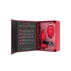 b-Vibe Vibrating Heart Plug M/L - Red
