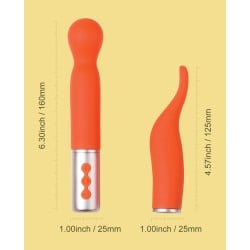 The Naughty Collection Interchangeable Heads Vibrator - Coral Bundle