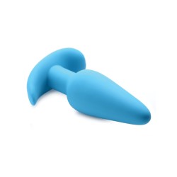 Bang! 21X Vibrating Silicone Butt Plug w/Remote - Blue