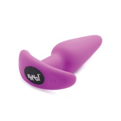 Bang! 21X Vibrating Silicone Butt Plug w/Remote - Purple