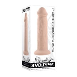 Evolved 7" Girthy Vibrating Dong - Light