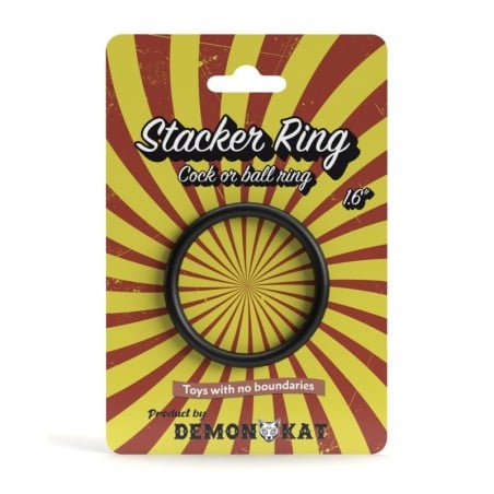 Demon Kat 1.6' Stacker Ring - Black